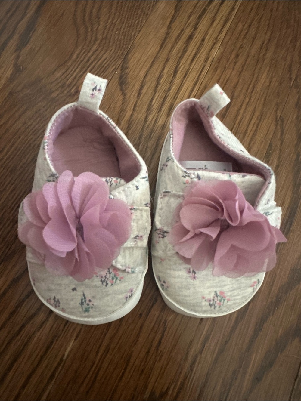 Carter's Floral Baby Slip-On Shoes with Purple Flower